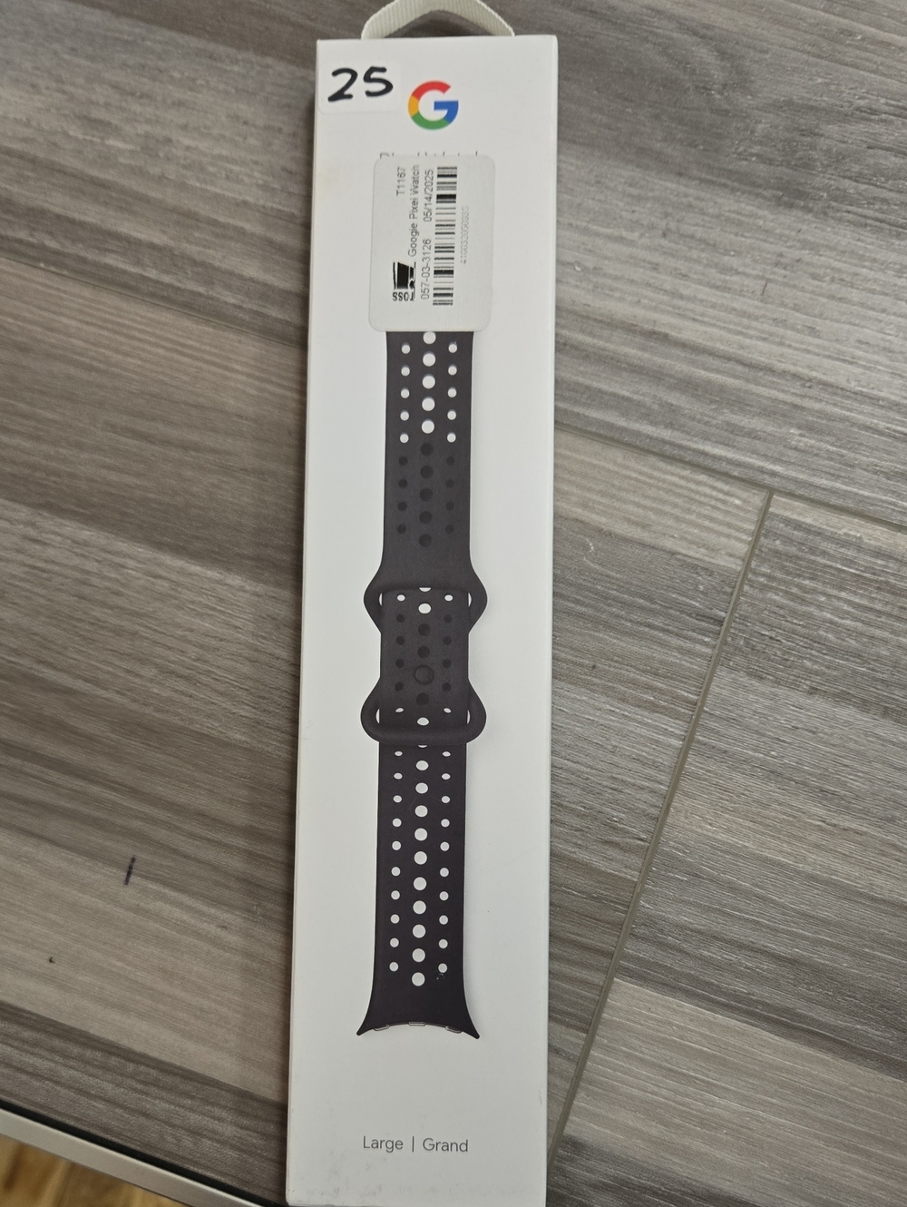 Google Perforated Sport Band in Black and White